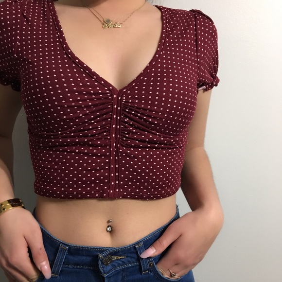 Darling Dolly Polka Dot Crop Top - Picture 1 of 8